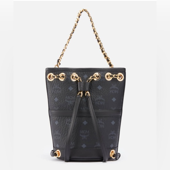 🔥NEW MCM Mini Visetos backpack with chain shoulder straps - Picture 6 of 8